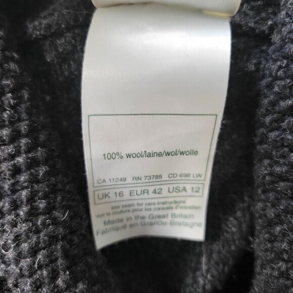 Vintage 1980s Laura Ashley Women’s Size 12 Fair Isle 100% Wool Knitted Sweater - Picture 7 of 8